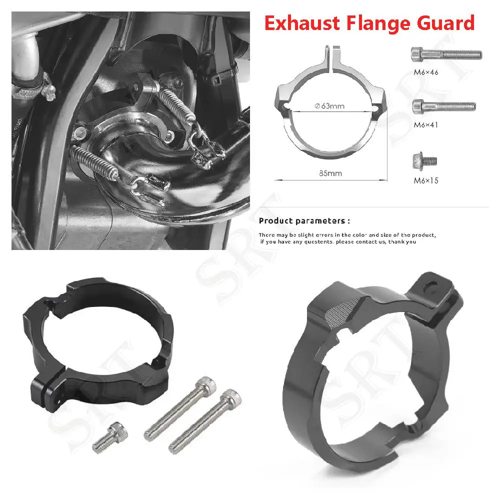 

Fit For Gas Gas EX 300 EC 250 MC Motorcycle Accessories 2Stroke Exhaust Flange Guard Protective Hoop EX250 EC300 MC300 2021-2023