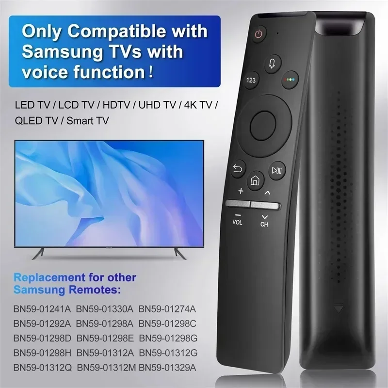 Universal Voice Remote Control for YP BN59-01298C  Samsung Smart TV LED QLED 4K 8K Crystal UHD HDR Curved Remote Controler