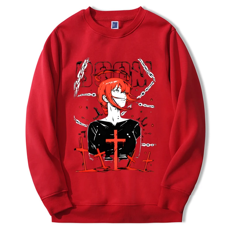 

Chainsaw Man Sweatshirt Print Hentai Hot Anime Girl Makima Hoodies Long Sleeve Bodywarm Sweatshirts Fashion Harajuku Tracksuit