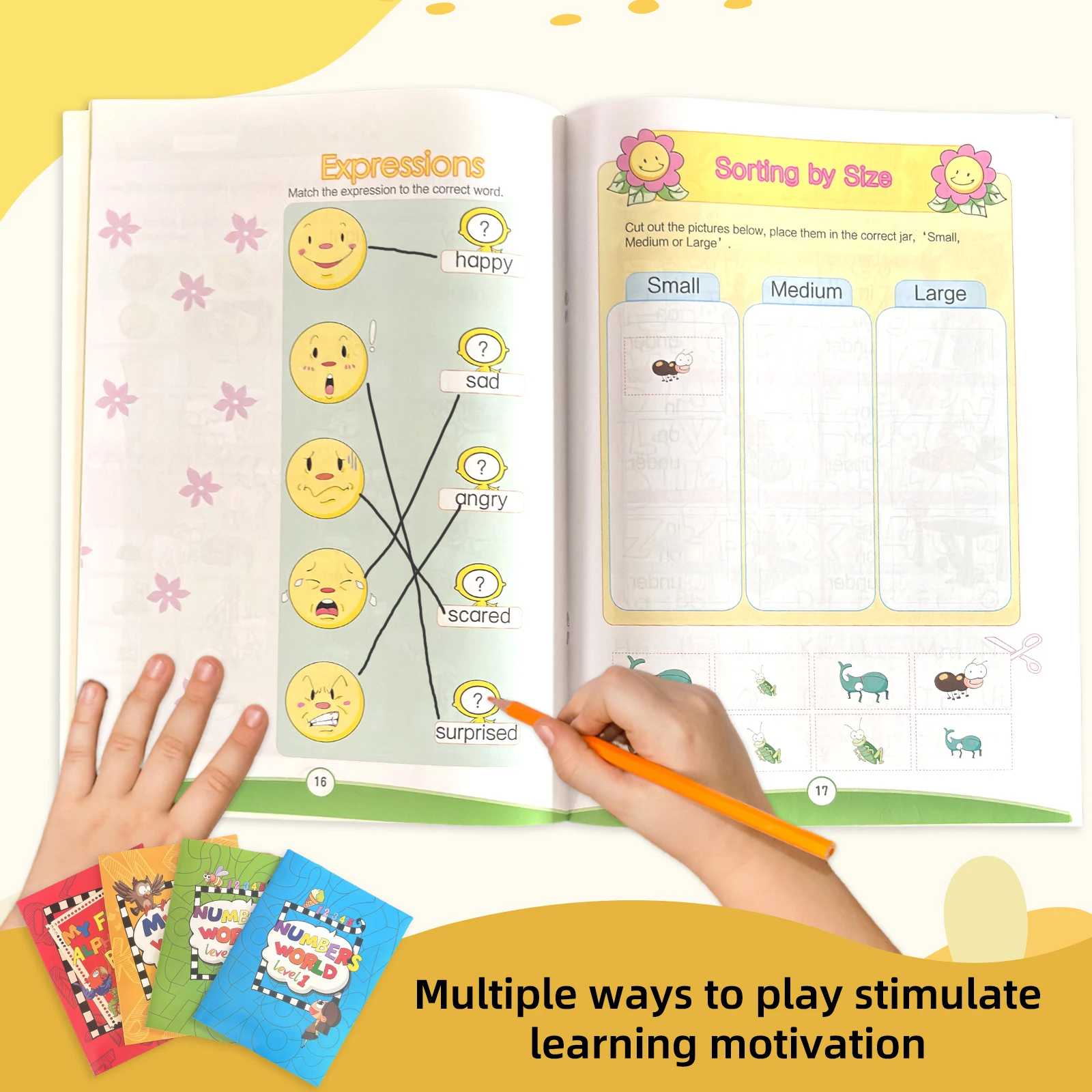 English Children's Exercise Book: Early Learning, Alphanumeric Tracing, Addition, Word Learning, Ages 4-6