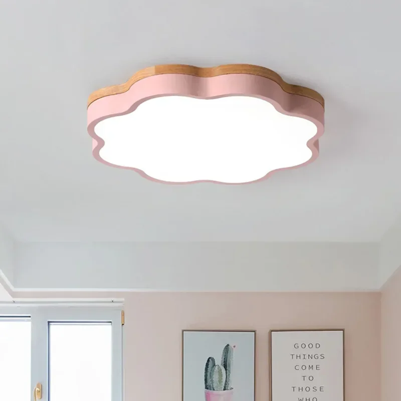 

Nordic Simple Oak Cloud Dimmable Led Ceiling Lights Living Room Alloy Led Ceiling Lamp Bedroom Acrylic Led Ceiling Light Fixture