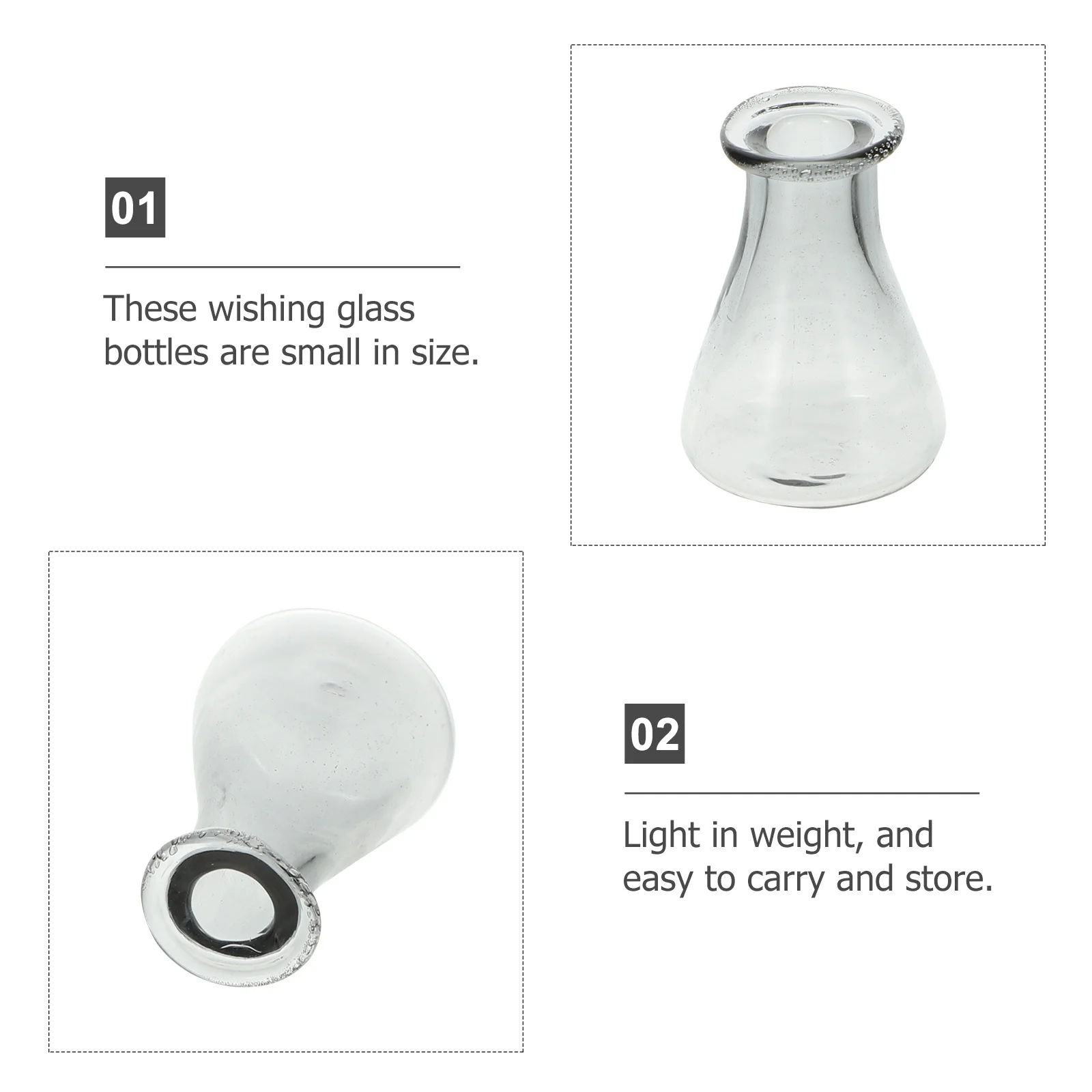 

4pcs Glass Bottle Pendant Mini Wishing Bottles For Diy Liquid Storage Aromatherapy Essential Oil Perfume Container Hanging