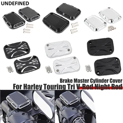Motorrad Brems Master Zylinder Abdeckung Vorne Hinten Für Harley Touring Road King Electra Glide Ultra FLHR FLTR V-Rod nacht Stange