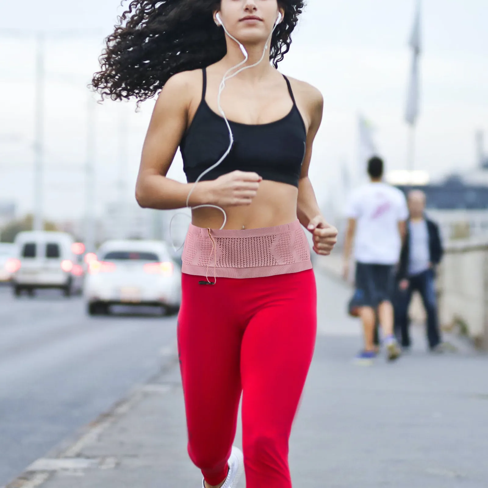 

Поясная сумка для бега, эластичная дышащая поясная сумка для телефона, паспорта, денег, для мужчин и женщин, для активного отдыха