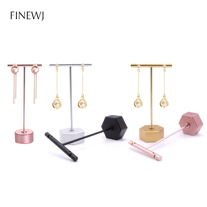 

Store Earring Display Stand T-Bar Metal Hanger Organizer Durable Dangle Drop Earing Hanging Holder Ear Studs Presenting Rack