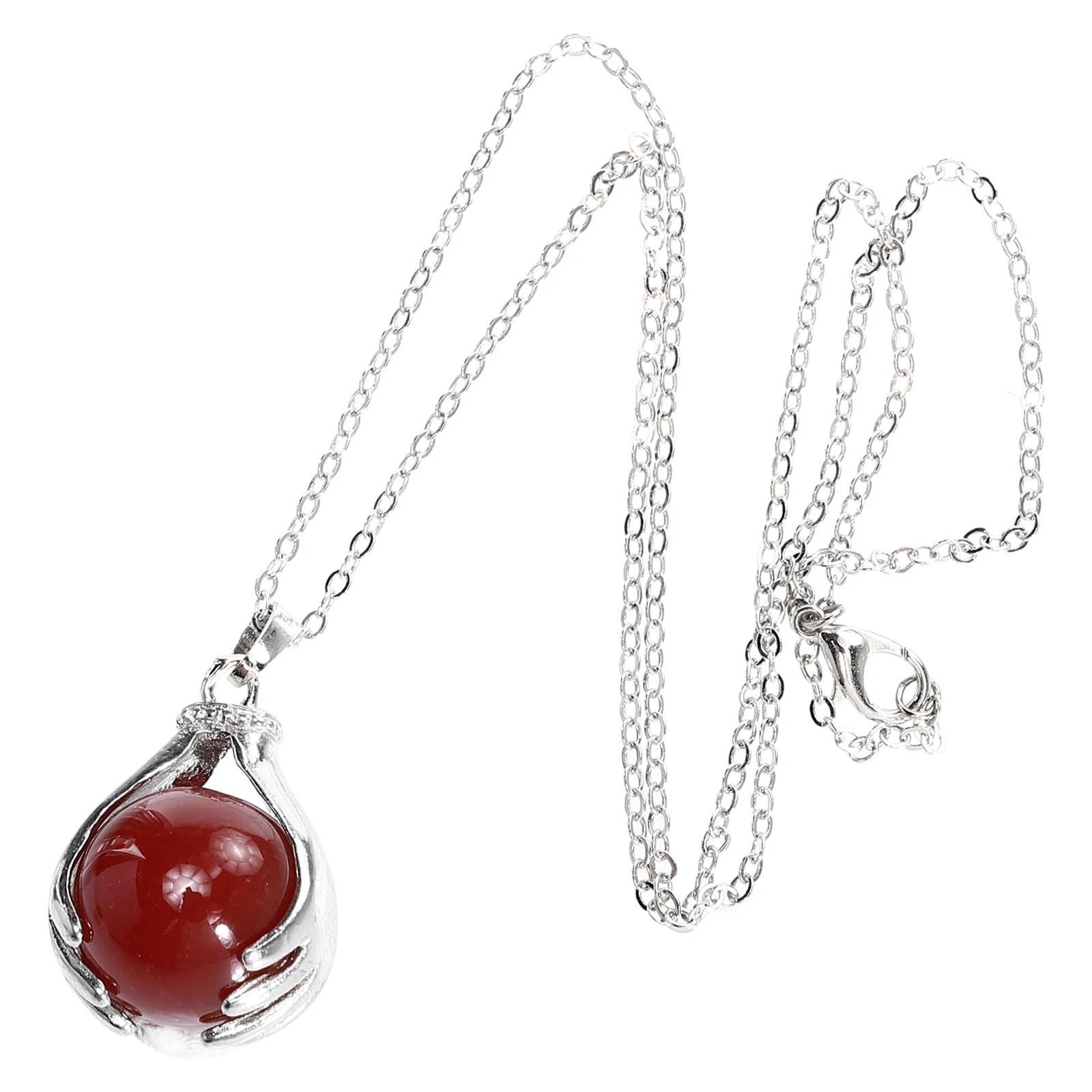 

Crystal Palm Neck Chain Women Necklace Red Color Fashion Pendant Gift Jewelry Accessories Decorative Charm necklace