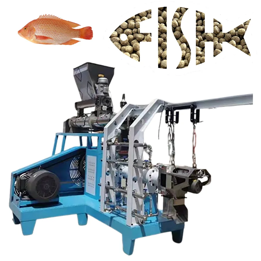 Pet Food Floating Fish Feed Pellet Production Processing Making Machine Big Capacity Commercial Multifunction