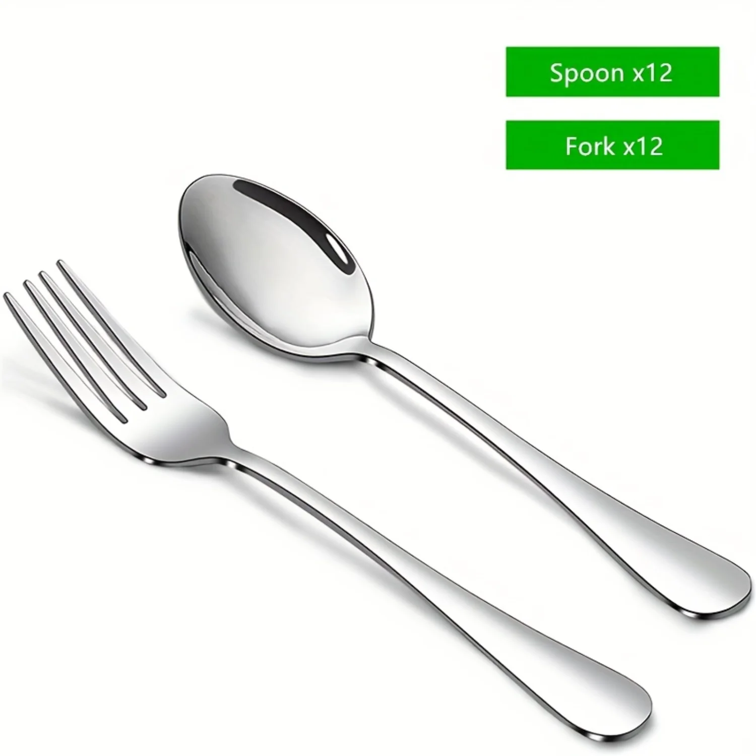 Forks And Spoons Silverware Set, Food Grade Stainless Steel Tableware Set, Suitable For Families, Kitchens And Restaurants, Bull