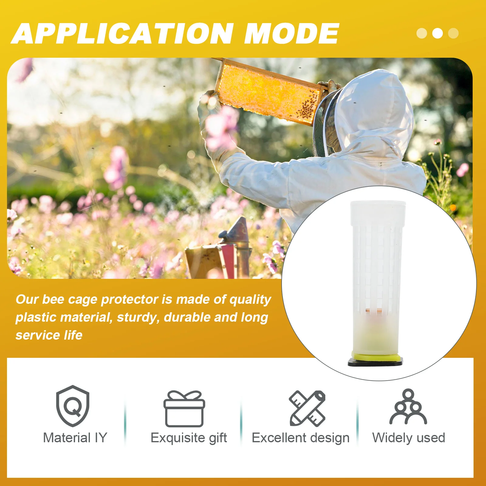 

1Set Plastic Breeding Cage Lightweight Durable Portable Safe Beekeeper Storage Transport Supplies Bee Cages
