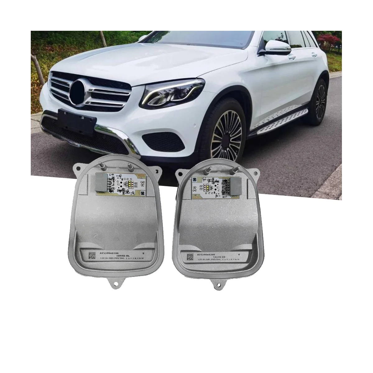 Left Headlight LED Module A2539068100 for Mercedes-Benz GLC X253 2016-2020 Head Light Lamp Driver Ballast Control Unit