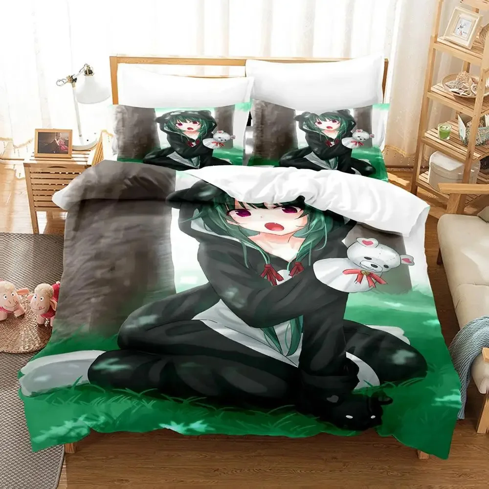 

Anime Kuma Kuma Kuma Bear Bedding Set Boys Girls Twin Queen Size Duvet Cover Pillowcase Bed Kids Adult Home Textileextile