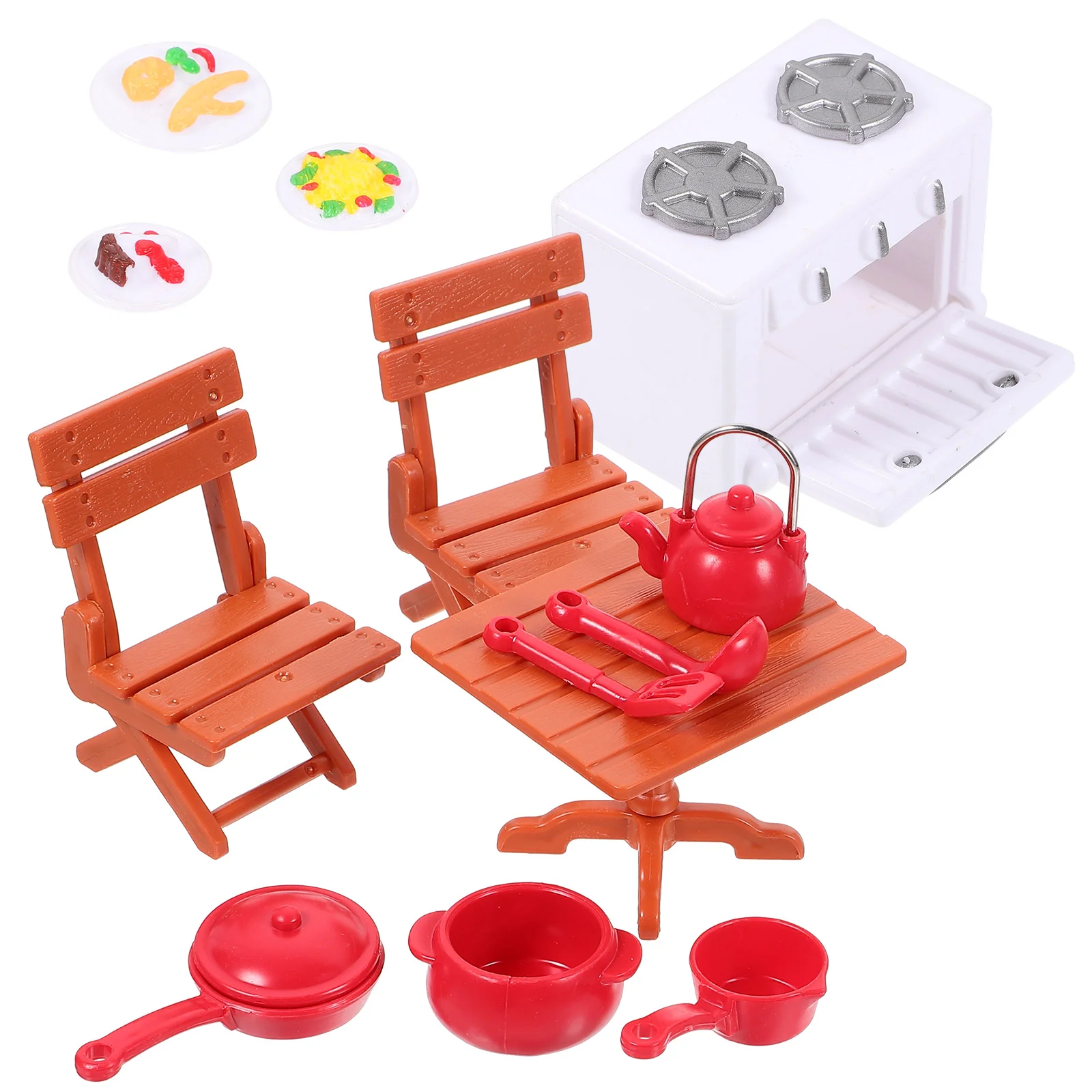 Mini suministros para casa de muñecas para niños, decoraciones, utensilios de cocina, adorno de plástico