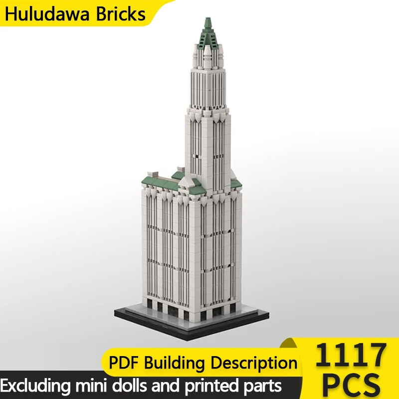 

Модель City Street View MOC, строительные кирпичи, неоготический небоскребок, модульная технология, детские праздничные подарки, сборные игрушки, костюм