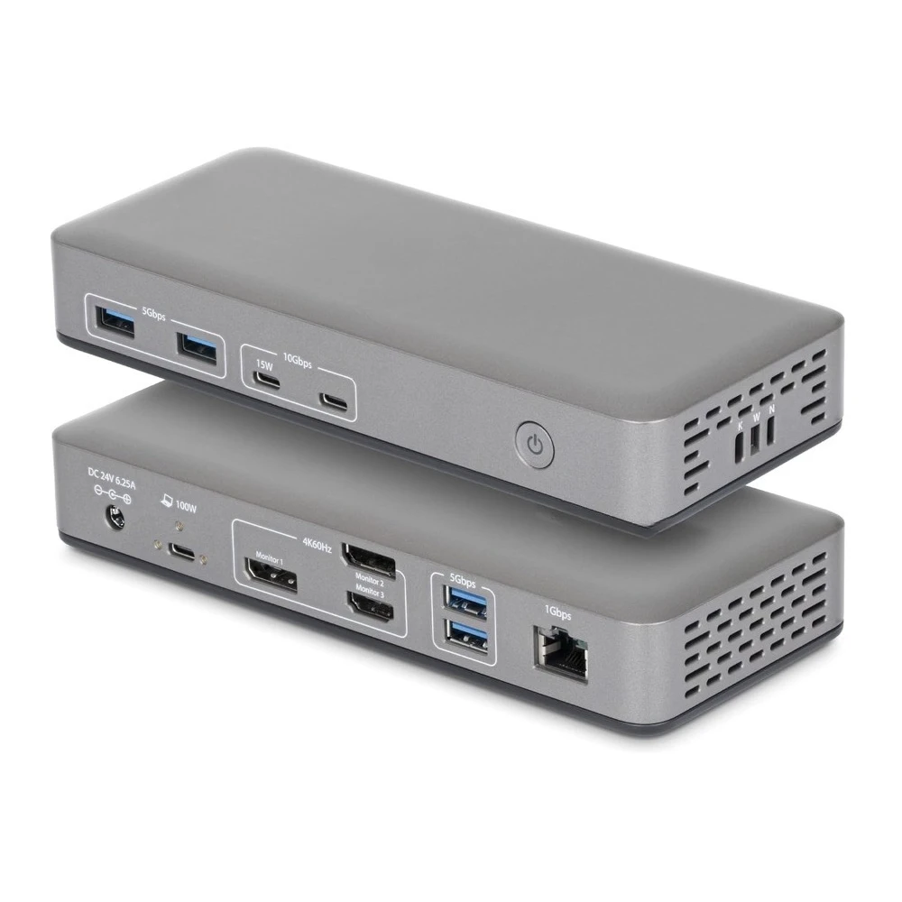 Universal USB C Docking Station Triple 4K 60Hz   s 100W PD 6 USB Ports Gig  it Ethernet   DisplayPort for Laptop