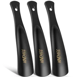 1/2/3PCS 7.5in Durable Plastic Shoe Horns Professional Black Shoe Horn Spoon Shape Lifter Flexible Sturdy Handle Lazy Helper