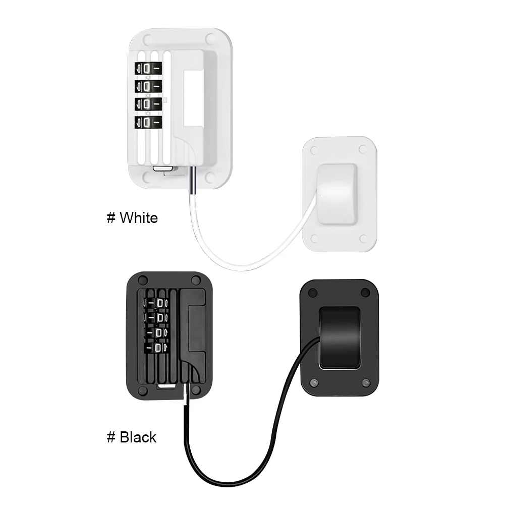 

Safety Latches No Drilling Refrigerator Combination Lock Versatile Kids Proof for Cupboards Wine Coolers