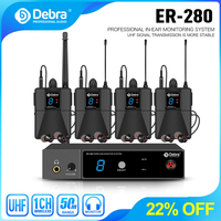 Debra ER-280 UHF In-Ear Monitoring Wireless System Singal Channel With Multiple Transmitter For Small Concerts And Home Theater.