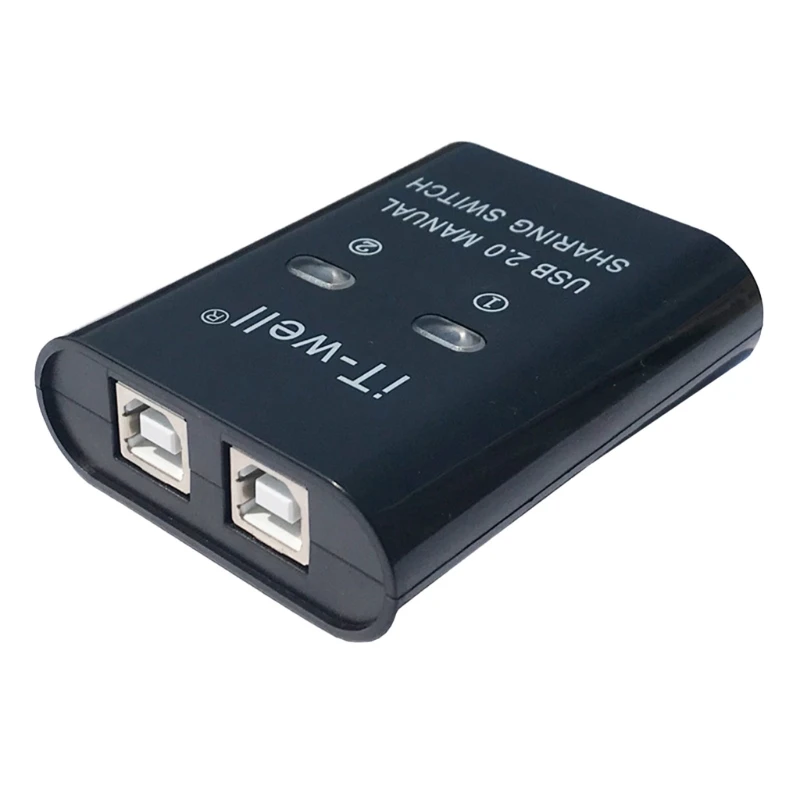 USB Printer Sharing Device 2 in 1 Out Printer Sharing 2-Port Manual KVM Switching Splitter Hub Converter