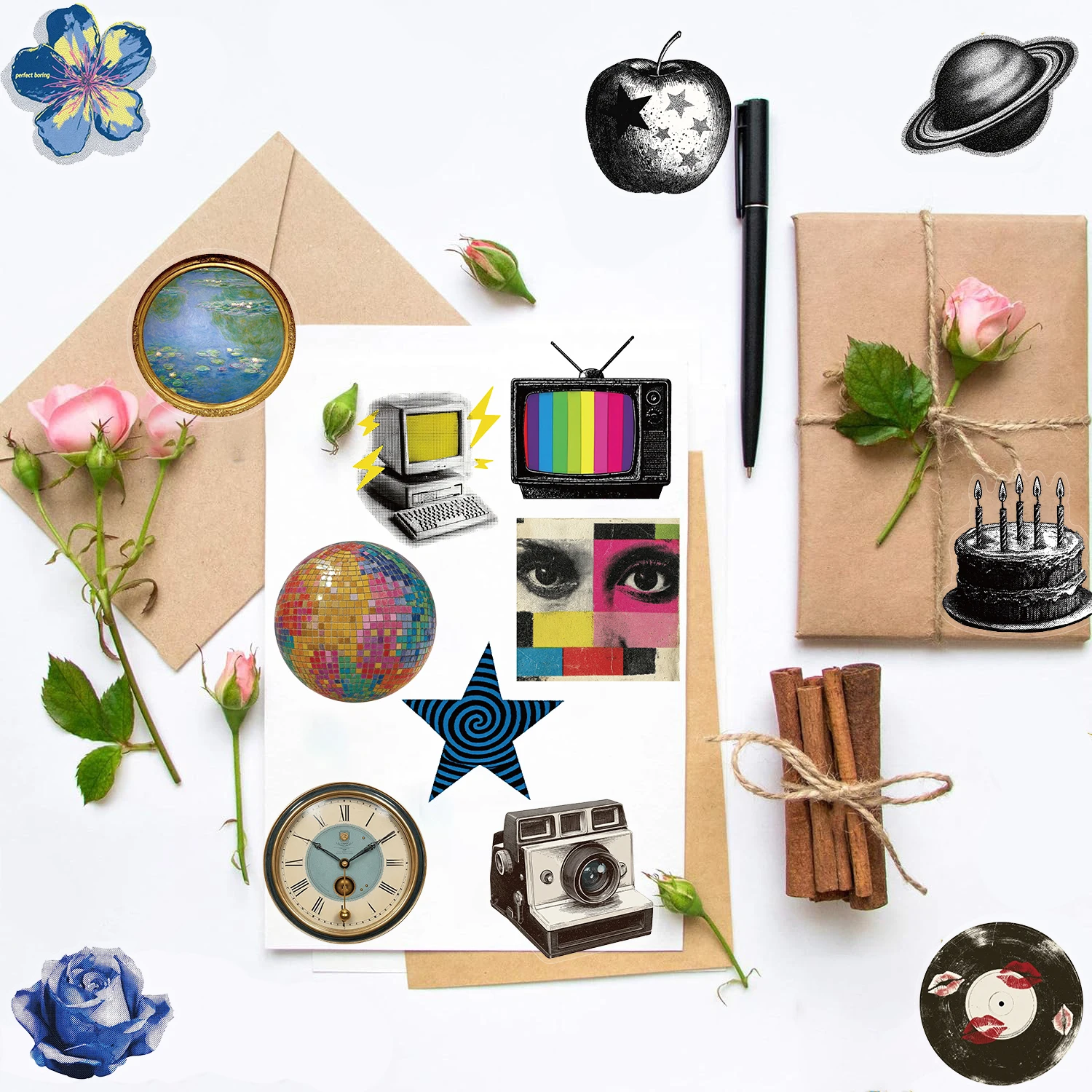 50 Stück Pop-Art-Aufkleber Kawaii Streetwear Laptop Gepäck Exquisite Skateboard Kühlschrank Kreative Gitarren Wohnzimmer Scrapbooking Sticker