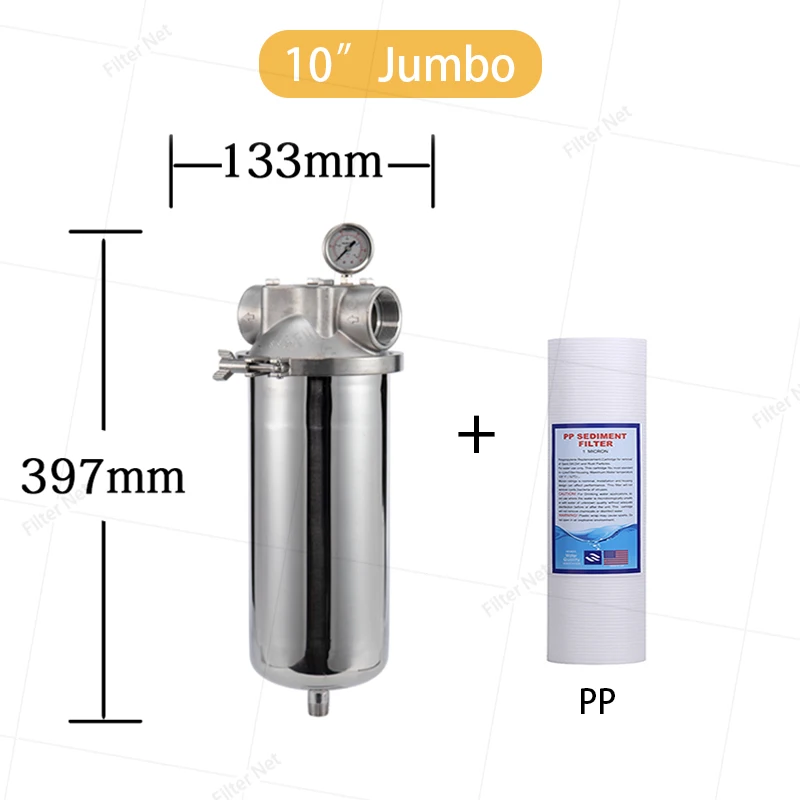 10Inch Jumbo Prefilter Filter Housing Stainless Steel Filter Housing For Filter Cartridge