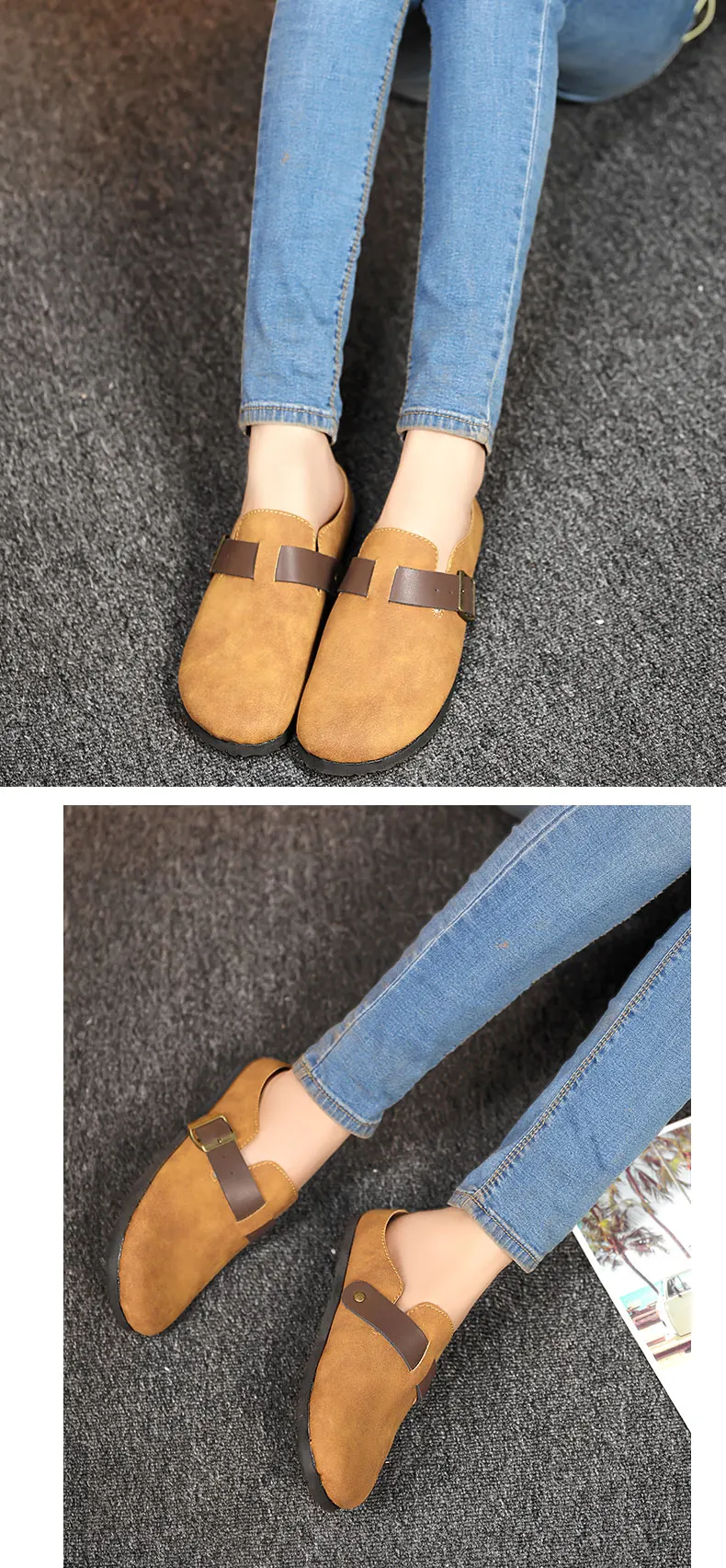 Bequeme Herren-Hausschuhe mit Lederobermaterial, Sommer-Freizeitschuhe, leicht, atmungsaktiv, für den Innen- und Außenbereich – Detail 6