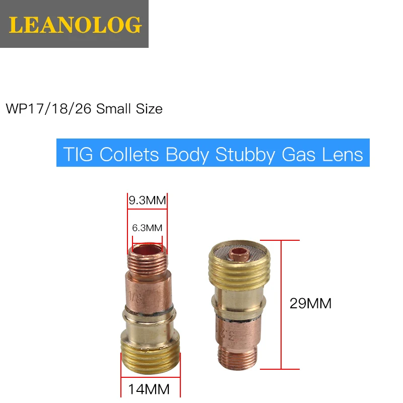 5PCS  TIG Collect Body Gas Lens 1.0/1.6/2.4/3.2MM For WP17 WP18 WP26 TIG Welding Torch/Welder Gun