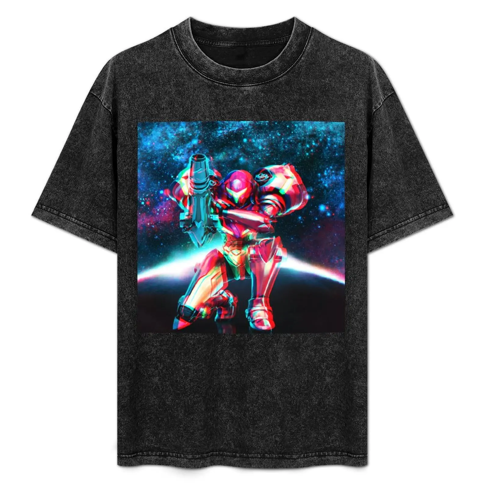 Neon Lights Varia Suit Samus Aran T-Shirt Essential Solid Color T-Shirt