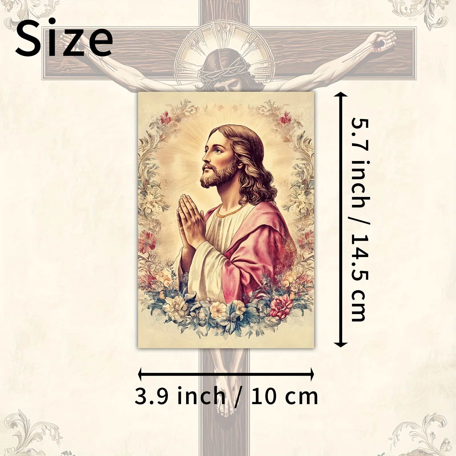 20PCS Vintage Themed Catholic Postcards, Suitable for Collecting Decorative Cards, Used for Scrapbooks and Handmade Crafts