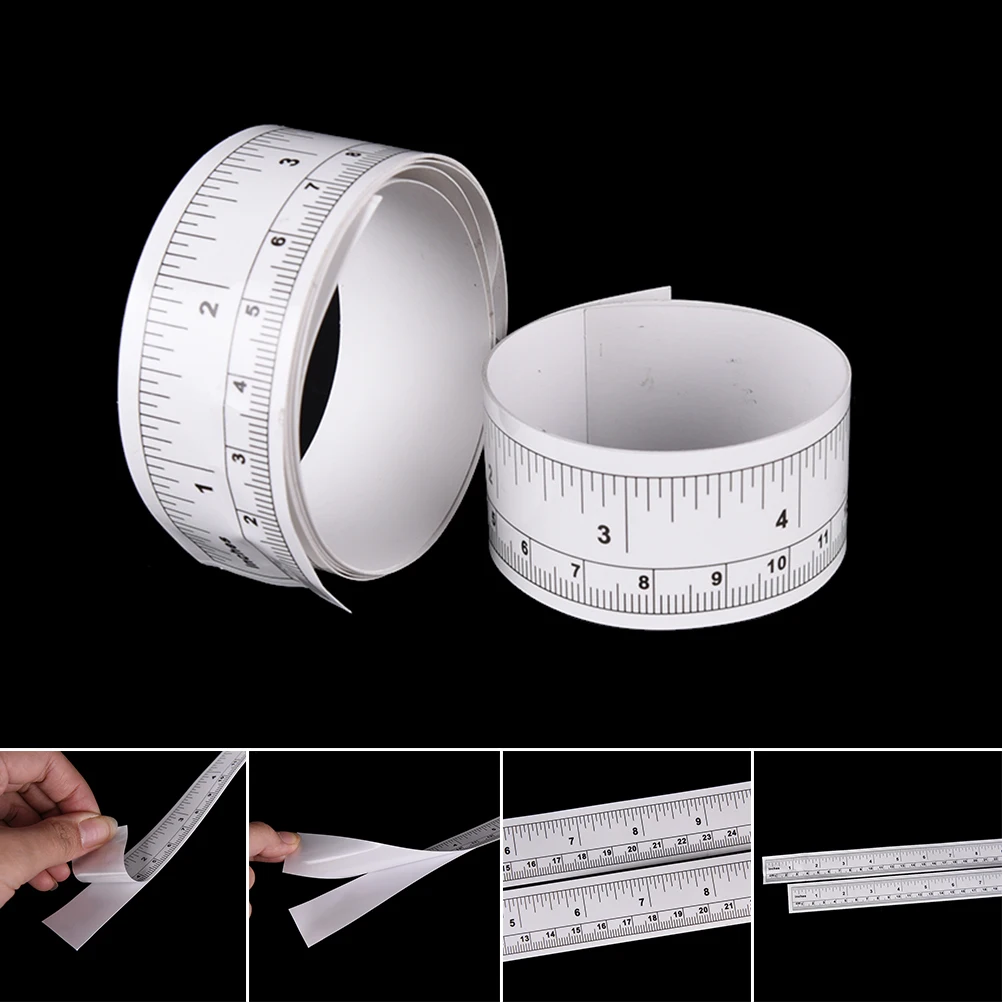 1pcs 45/90cm*2.8cm Vinyl Metric Measure Soft Ruler Tape Home Sewing Tool Accessory DIY Self Adhesive Measuring Tape Sticker