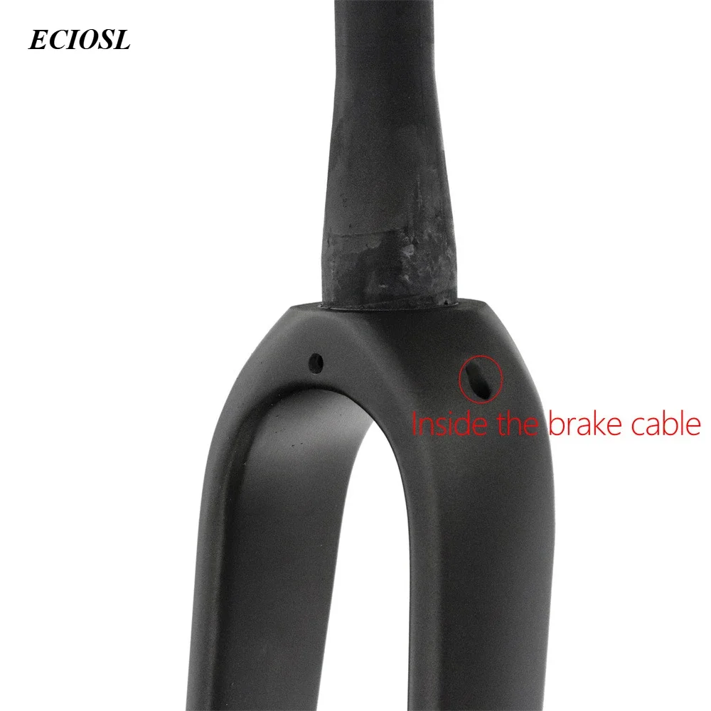 خفيفة للغاية T800 ألياف الكربون الحصى شوكة الدراجة ماتي النهاية 700C أنبوب التوجيه مفتوح 100 مللي متر الحصى الدراجات اكسسوارات #5