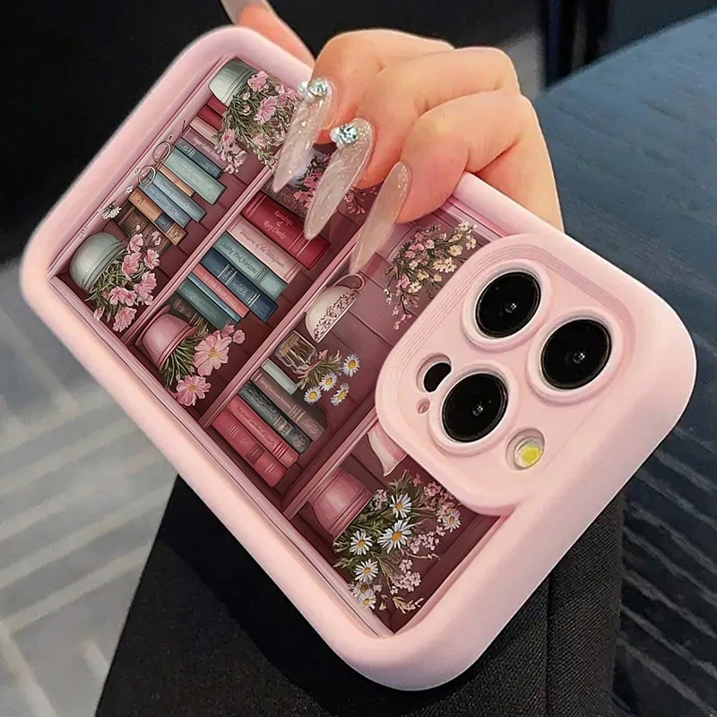 حافظة هاتف وردية ناعمة مضادة للصدمات مع تصميم دفتر الألوان لهاتف آيفون 17 برو ماكس 17 Air 16 15 14 13 12 11 XS XR X 7 8 Plus 16E