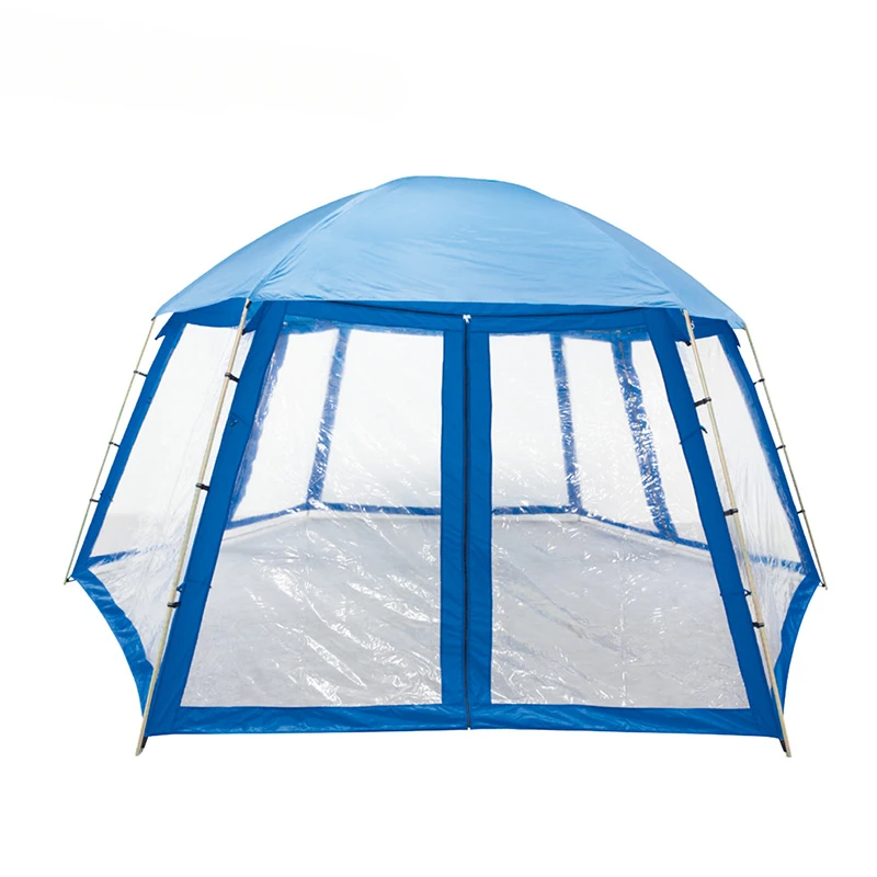 Starmatrix PH-02 Above Ground Swimming Pool Cover Tent Strong Fiber Glass Structure and Transparent PVC Wall Pool House