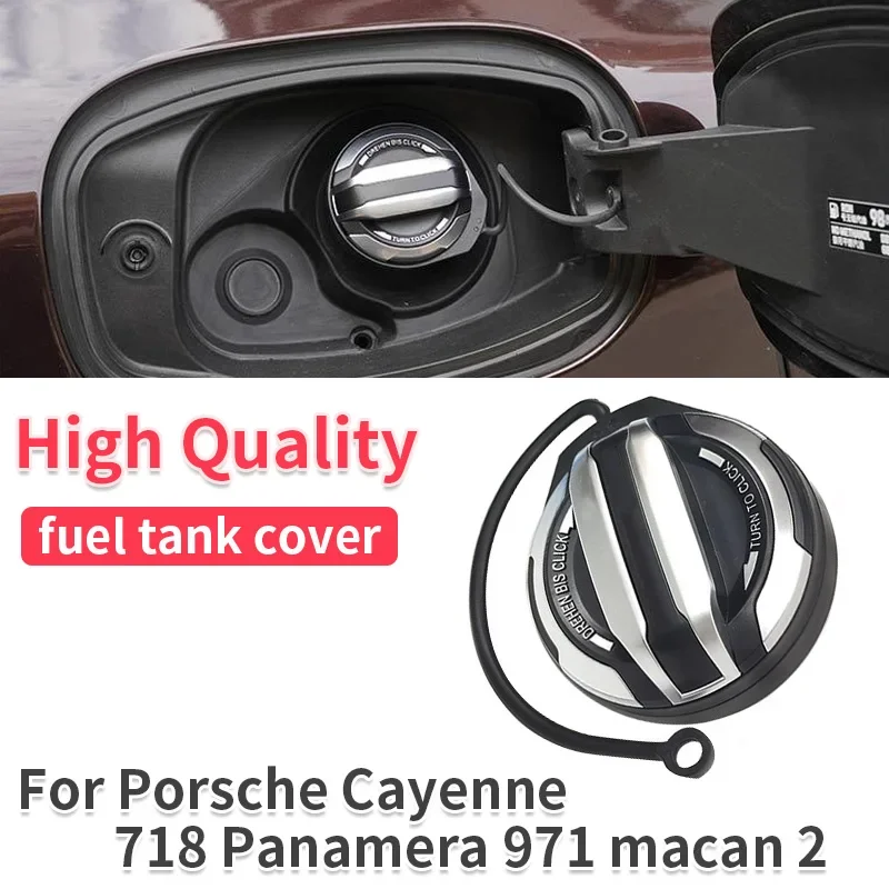 Suitable for Porsche Macan Cayenne Panamera 911 / 718 Aluminum Alloy Fuel Tank Cover Filling Port Car Styling Accessories 1 PCS