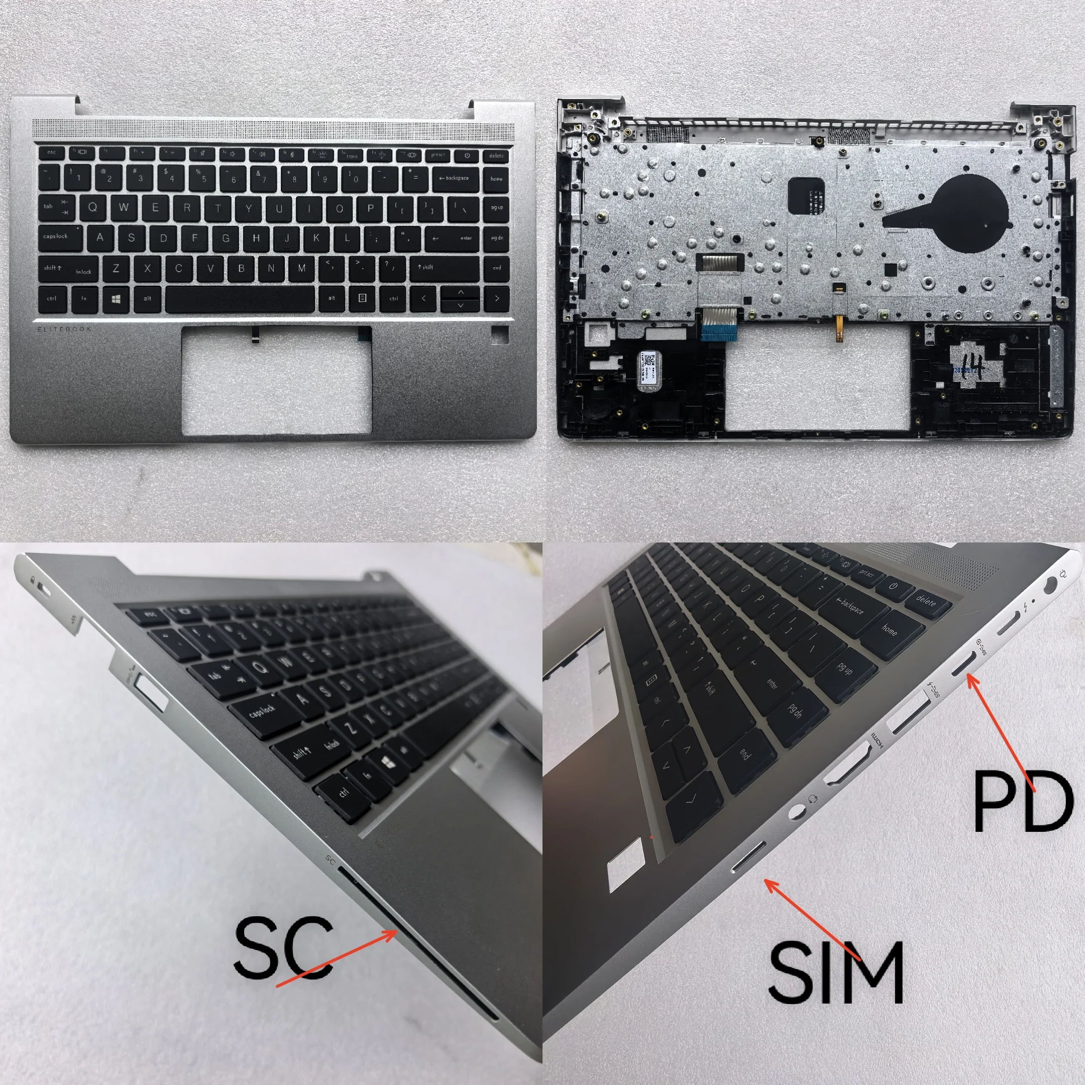 

US backlit New laptop palmrest cover with keyboard for HP EliteBook 640 645 G8 G9 G10 with PD with SC with SIM