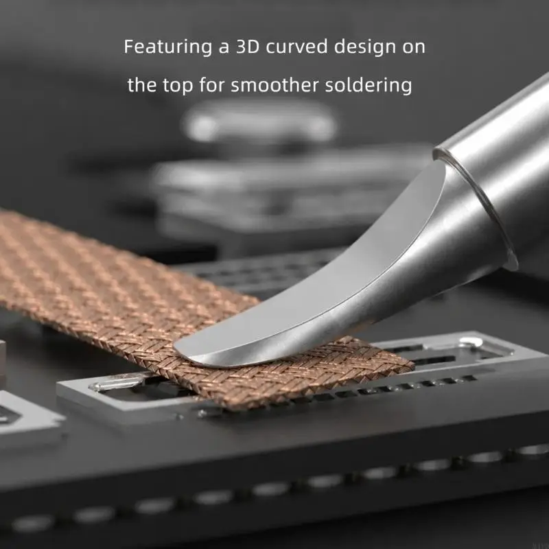 Metal Curved Soldering Iron Tip Replacement, 14cm Tip for Local Soldering Tasks, Repair Use, Contact, and Corner M4YD