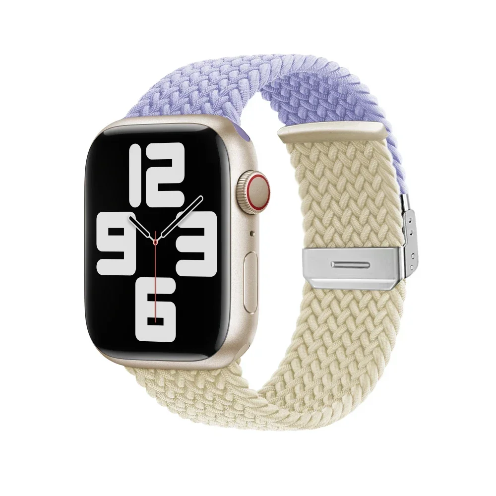 Nylon strap For Apple watch 9 8 7 6 5 4 3 SE2 45mm 41mm 44mm 42mm 40mm Adjustable breathable bracelet For iwatch Ultra 2 1 49mm