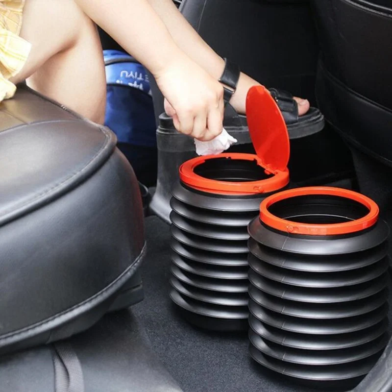 

Retractable Folding Car Trash Bin Vehicle Garbage Dust Case water storage buckets for cars outdoor fishing buckets Trash Can