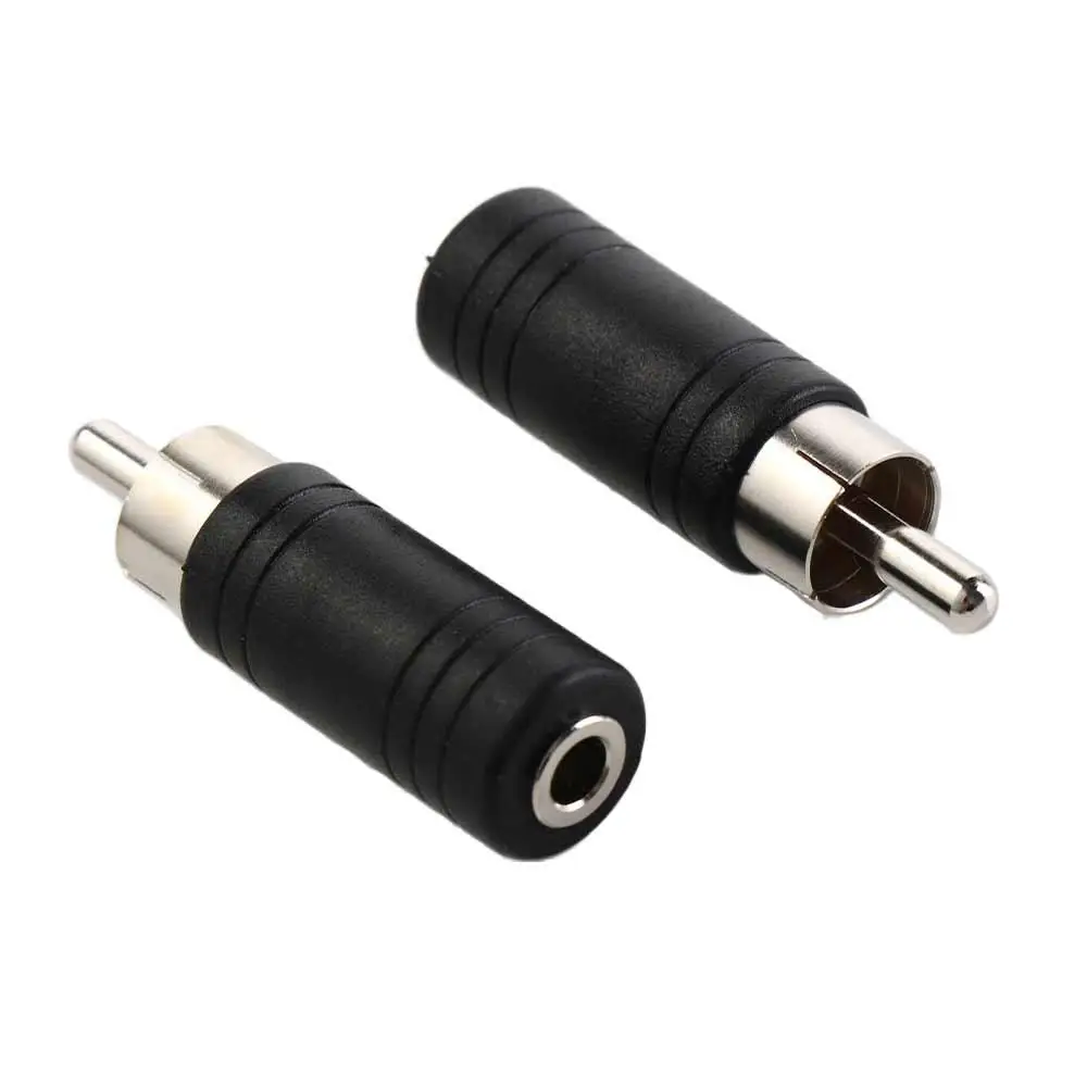 Terminal Plug Terminal Plug Black Red Converter Connector RCA Male Plug Audio Adapter RCA to 3.5mm Adapter 3.5mm Female Jack