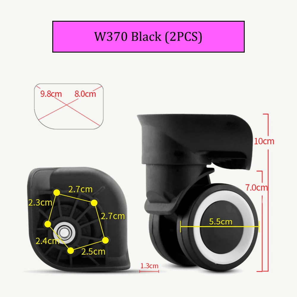 W370 Suitcase Repair Wheels Luggage Password Box Trolley Case Replacement Detachable Universal Wheel  Leather Case Repair Pulley