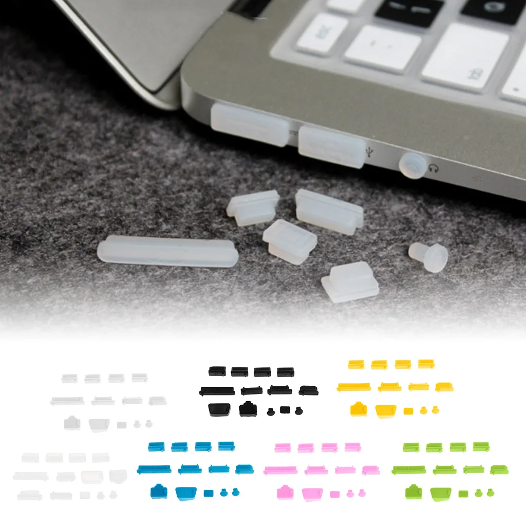 Dropship 13PCS Anti-Dust Plugs Soft Silicone Data Port USB Protector Set Laptop Jacks Dus