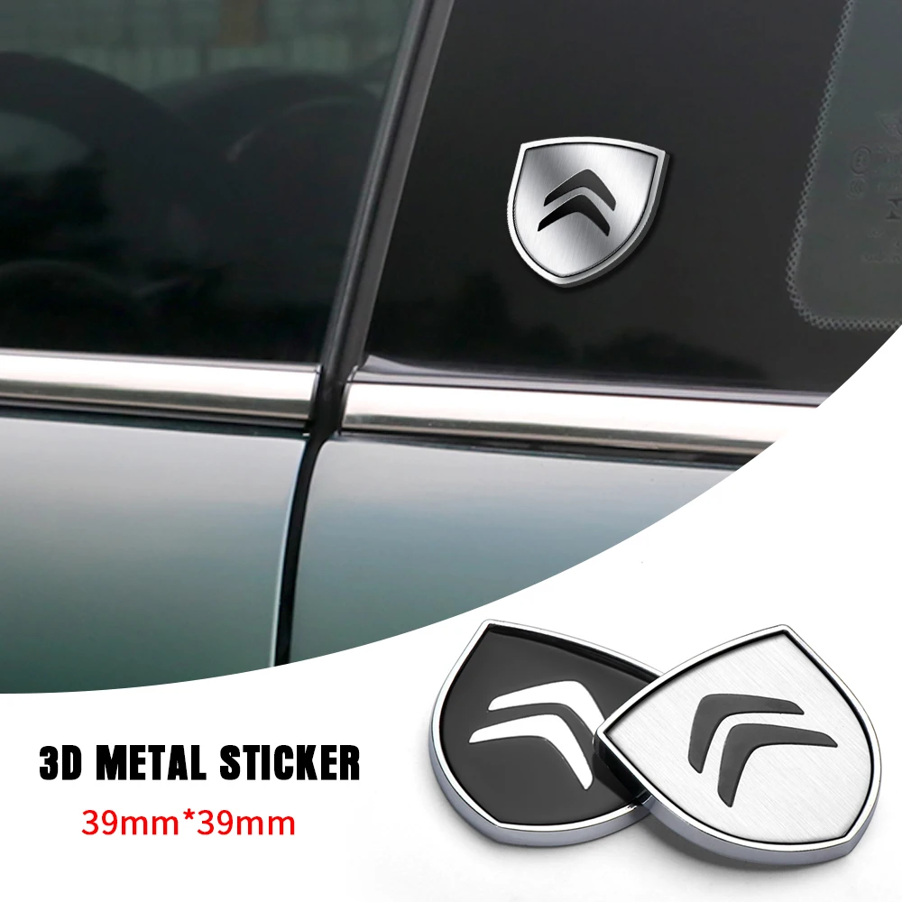 1Pcs 3D Metall Aufkleber Auto Körper Stamm Dekoration Aufkleber Schild Form Auto Zubehör Für Citroen C1 C2 C3 C4L VTS C-ELYSEE C3-XR