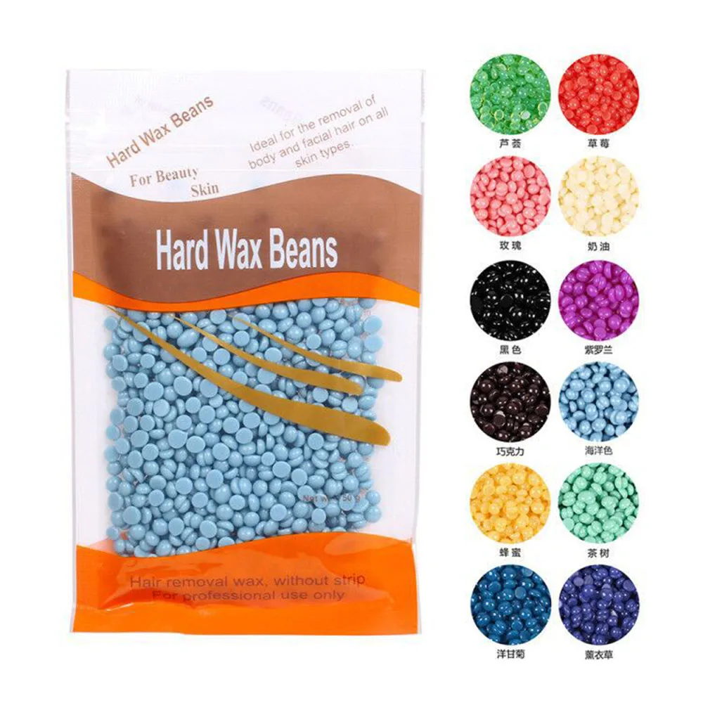 

50g/Pack Wax Beans Depilatory Hot Film Pellet Removing Bikini Face Hair Legs Arm Hair Removal Bean Unisex Hair Removal