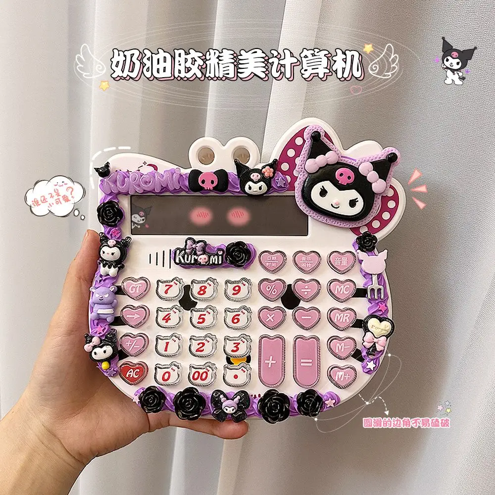 Sanrio Kuromi Kawaii Hello Kitty ученический мультипликационный компьютер Ins высокое качество крем клей магазин домашний калькулятор лучший подарок