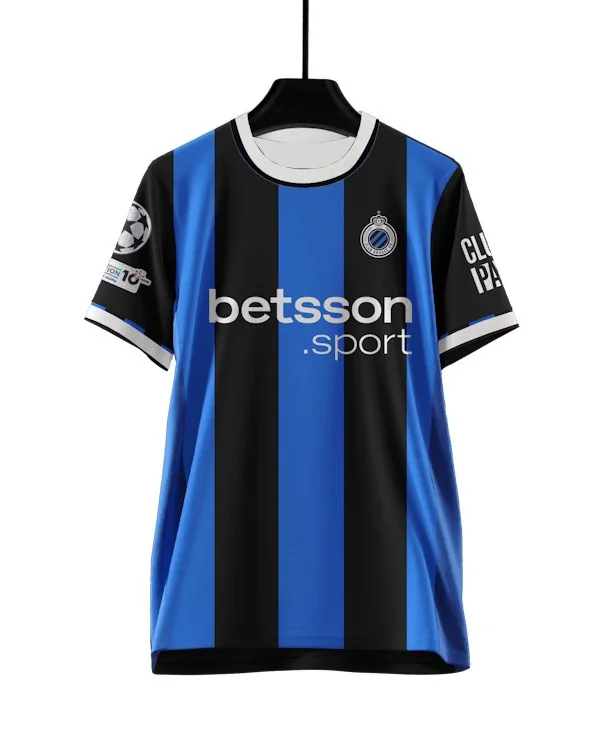 Neue Saison Brugge 3D-Druck Nummer Fußballtrikot Herren Atmungsaktives Schnelltrocknendes Kurzarm-T-Shirt Familien-Partnerlook – Detail 10