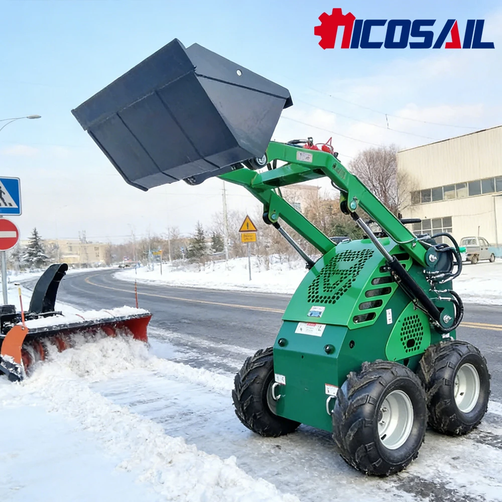 Мини-раздвижной рулевой погрузчик Компактный гусеничный раздвижной погрузчик с гидравлическим приводом и аксессуарами