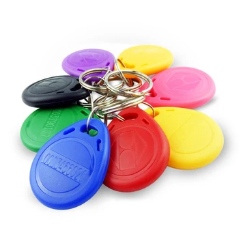 Chaveiro de identificação em várias cores, 125khz, somente leitura, chip inteligente, token clone rfid tk4100 em4100, duplicador, cópia, crachá, cartão de etiqueta, 10-20 peças