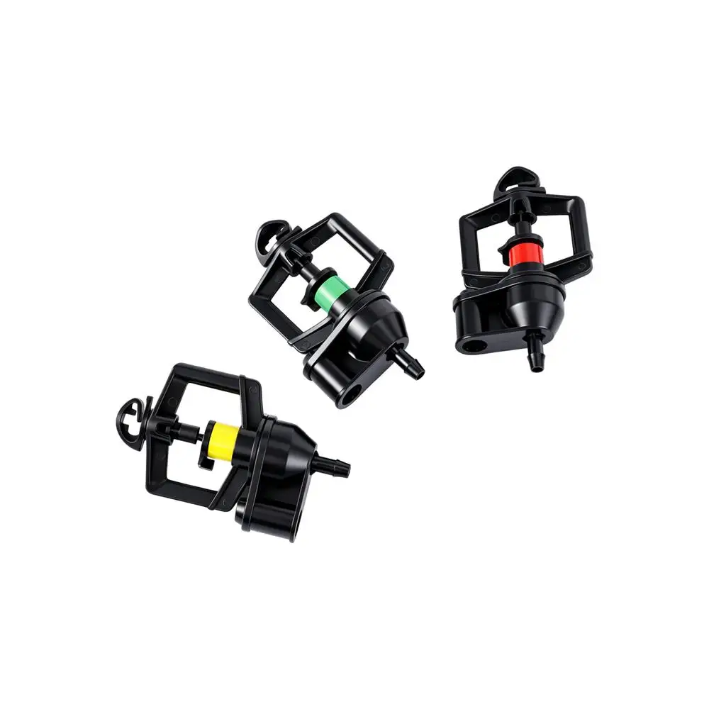 5Pcs 4/7mm Rotating Micro Sprinkler 360° Garden Irrigation Sprayer Nozzle for Greenhouse Lawn Watering Cooling 3-Color Optional