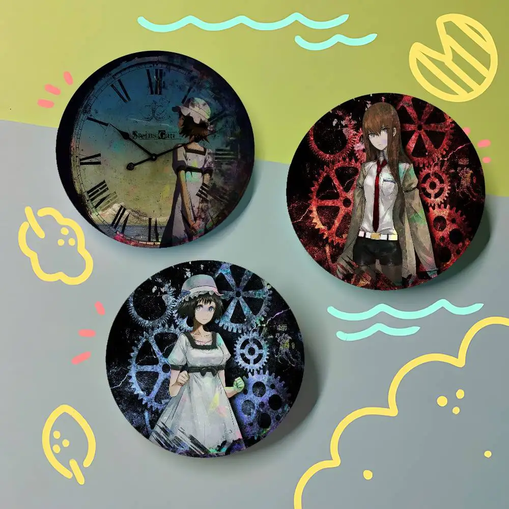 Steins Gate For Badge Fashion Laser Holographic Effect Badge Custom Design Metal Lapel Cartoon Brooch For Backpack Jacket Decor