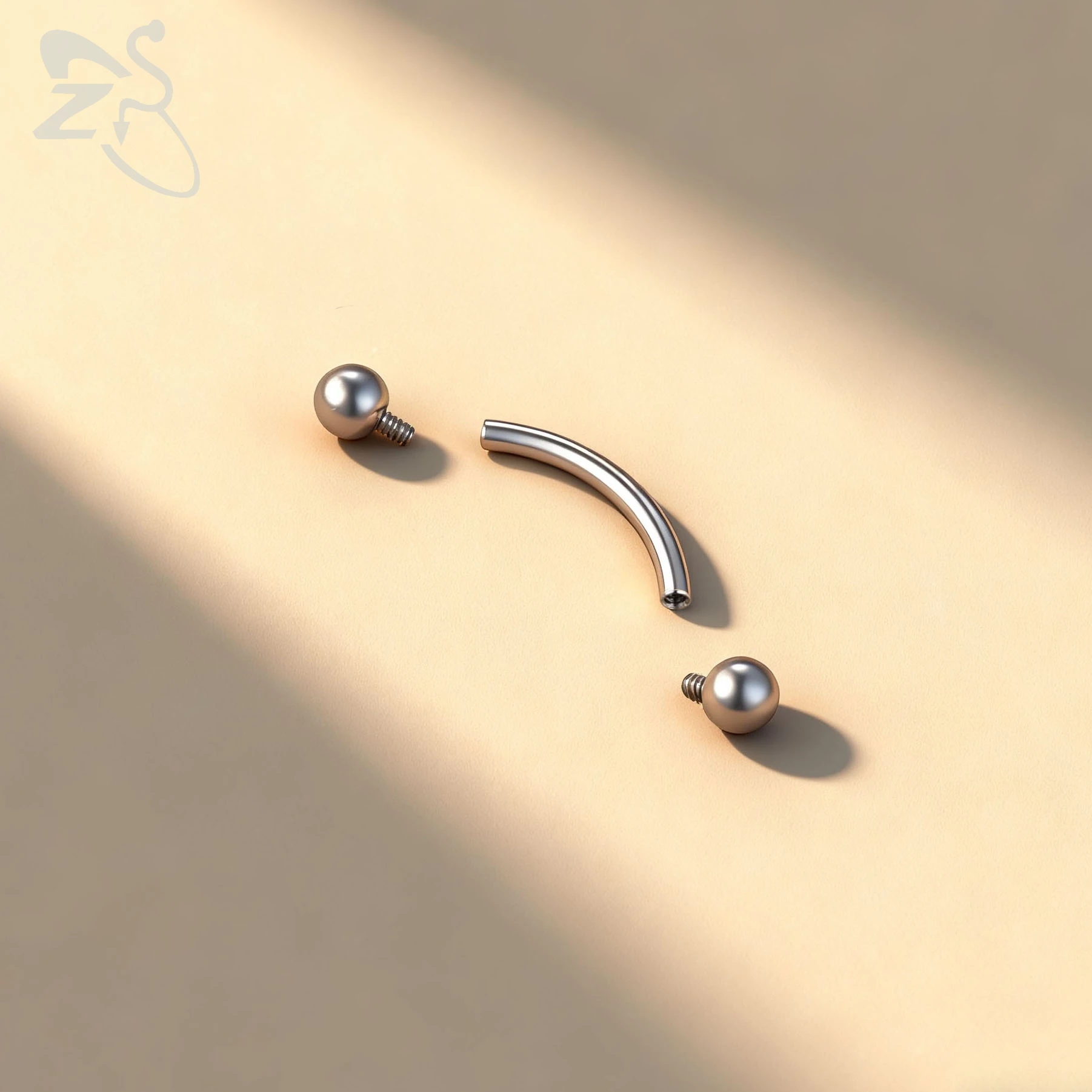 G23 Titanium Eyebrow Ring with Internal Thread for Piercing