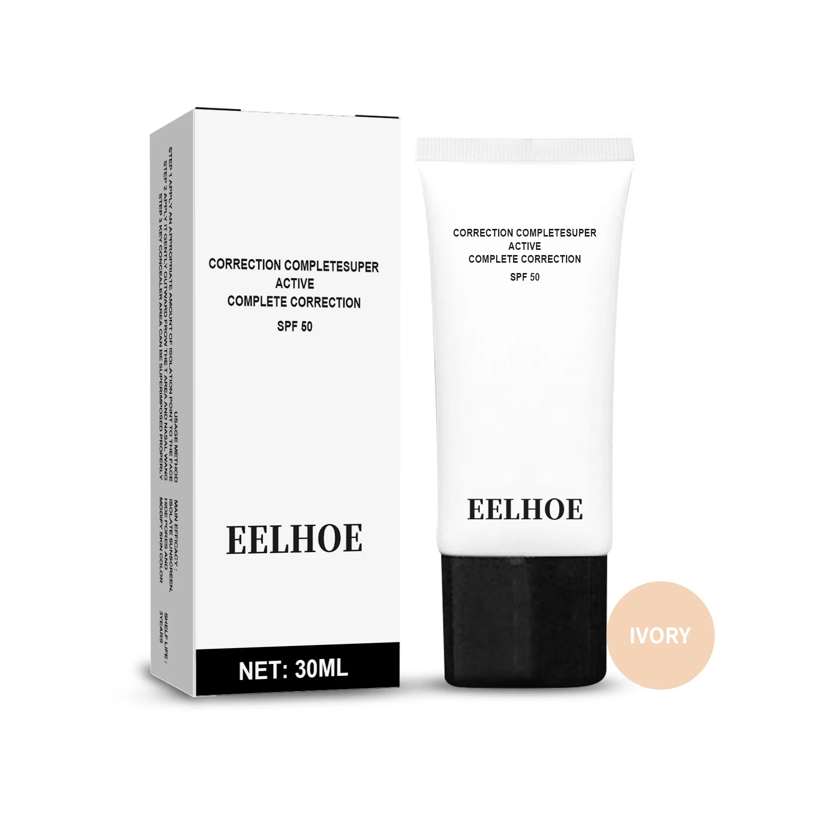 EELHOE CC Cream Soft Makeup Primer Cream Moisturizing Whitening Face Brightening Skin Concealer Invisible Pore Makeup Foundation